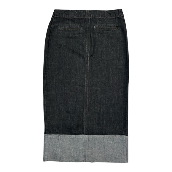 ZARA Dark Wash Denim Midi Skirt – Size M – New With Tags - Picture 2 of 5